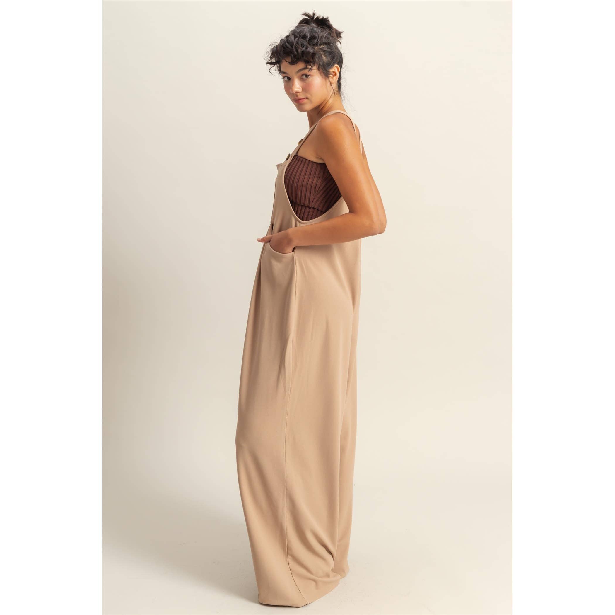 Laid-Back Luxe Wide Leg Jumpsuit-Jumpsuits & Rompers-Krush Kandy, Women's Online Fashion Boutique Located in Phoenix, Arizona (Scottsdale Area)