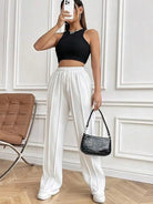 Drawstring Wide Leg Pants with Pockets-PANTS-Krush Kandy, Women's Online Fashion Boutique Located in Phoenix, Arizona (Scottsdale Area)