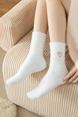 Heart Embroidered Soft Thick Crew Socks-Socks-Krush Kandy, Women's Online Fashion Boutique Located in Phoenix, Arizona (Scottsdale Area)