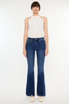 Kancan Cat's Whiskers Raw Hem Flare Jeans-Jeans-Krush Kandy, Women's Online Fashion Boutique Located in Phoenix, Arizona (Scottsdale Area)