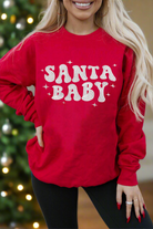 Santa Baby Holiday Sweatshirt-Sweaters-Krush Kandy, Women's Online Fashion Boutique Located in Phoenix, Arizona (Scottsdale Area)