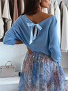 Bow Back Boat Neck Batwing Sleeve Sweater-Krush Kandy, Women's Online Fashion Boutique Located in Phoenix, Arizona (Scottsdale Area)