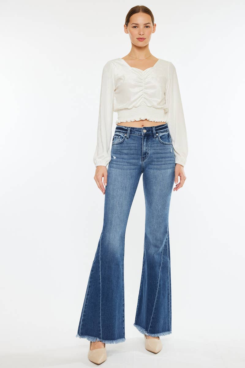 Kancan Mid-Rise Flare Jeans-Denim-Krush Kandy, Women's Online Fashion Boutique Located in Phoenix, Arizona (Scottsdale Area)