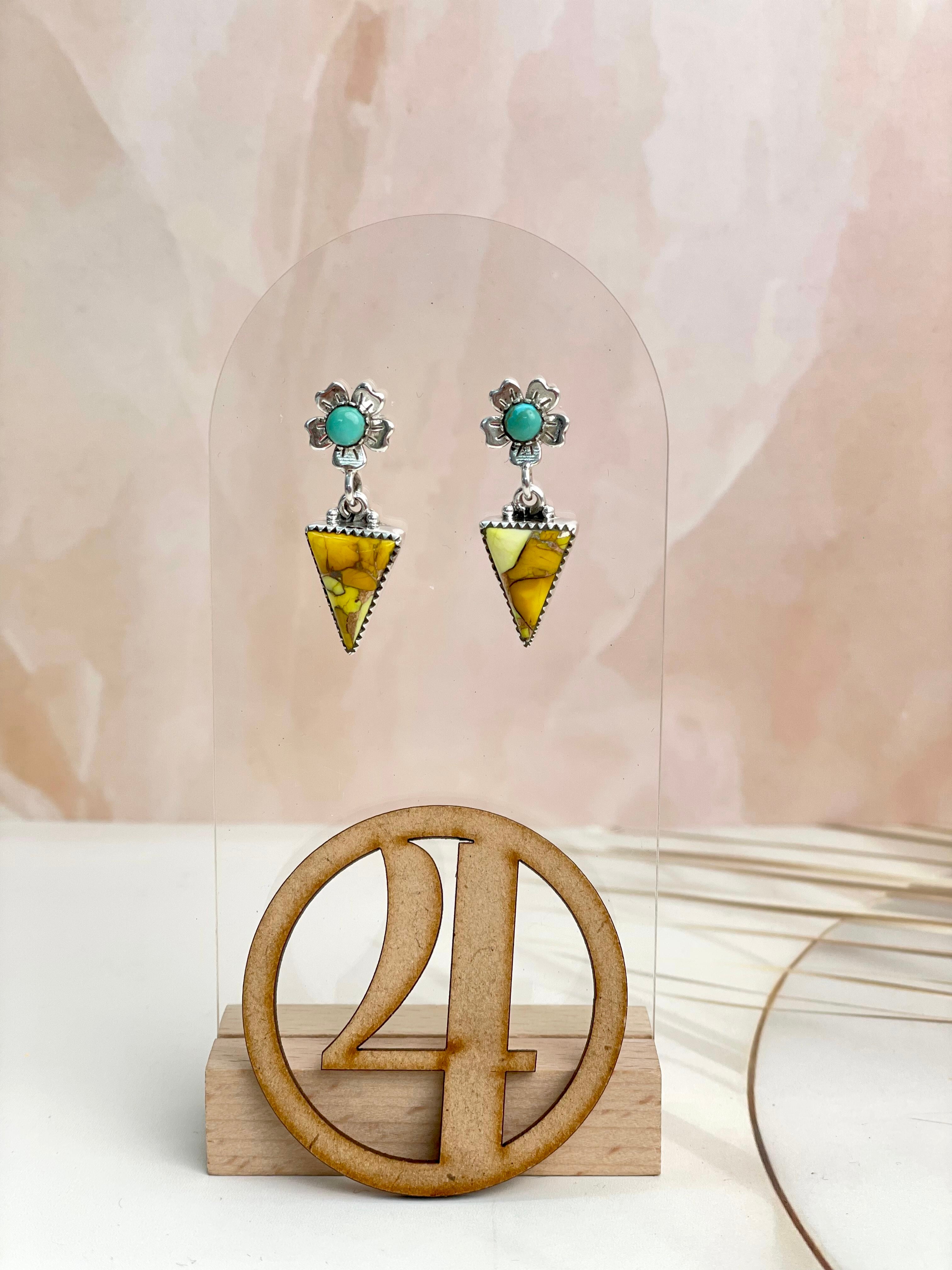 Floral Triad Studs sno 15-Earrings-Krush Kandy, Women's Online Fashion Boutique Located in Phoenix, Arizona (Scottsdale Area)