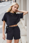 Cinch Me Up Drawstring Crop Tee-Tops-Krush Kandy, Women's Online Fashion Boutique Located in Phoenix, Arizona (Scottsdale Area)