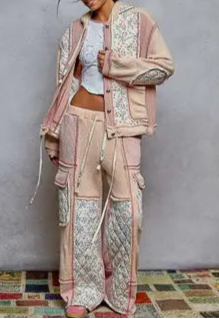 POL Floral Patchwork Thermal Jacket-Jacket-Krush Kandy, Women's Online Fashion Boutique Located in Phoenix, Arizona (Scottsdale Area)