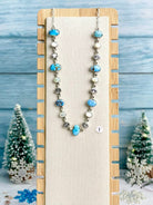 Ice Cold Golden Hills, White Shell & Crystal Necklace-Necklaces-Krush Kandy, Women's Online Fashion Boutique Located in Phoenix, Arizona (Scottsdale Area)