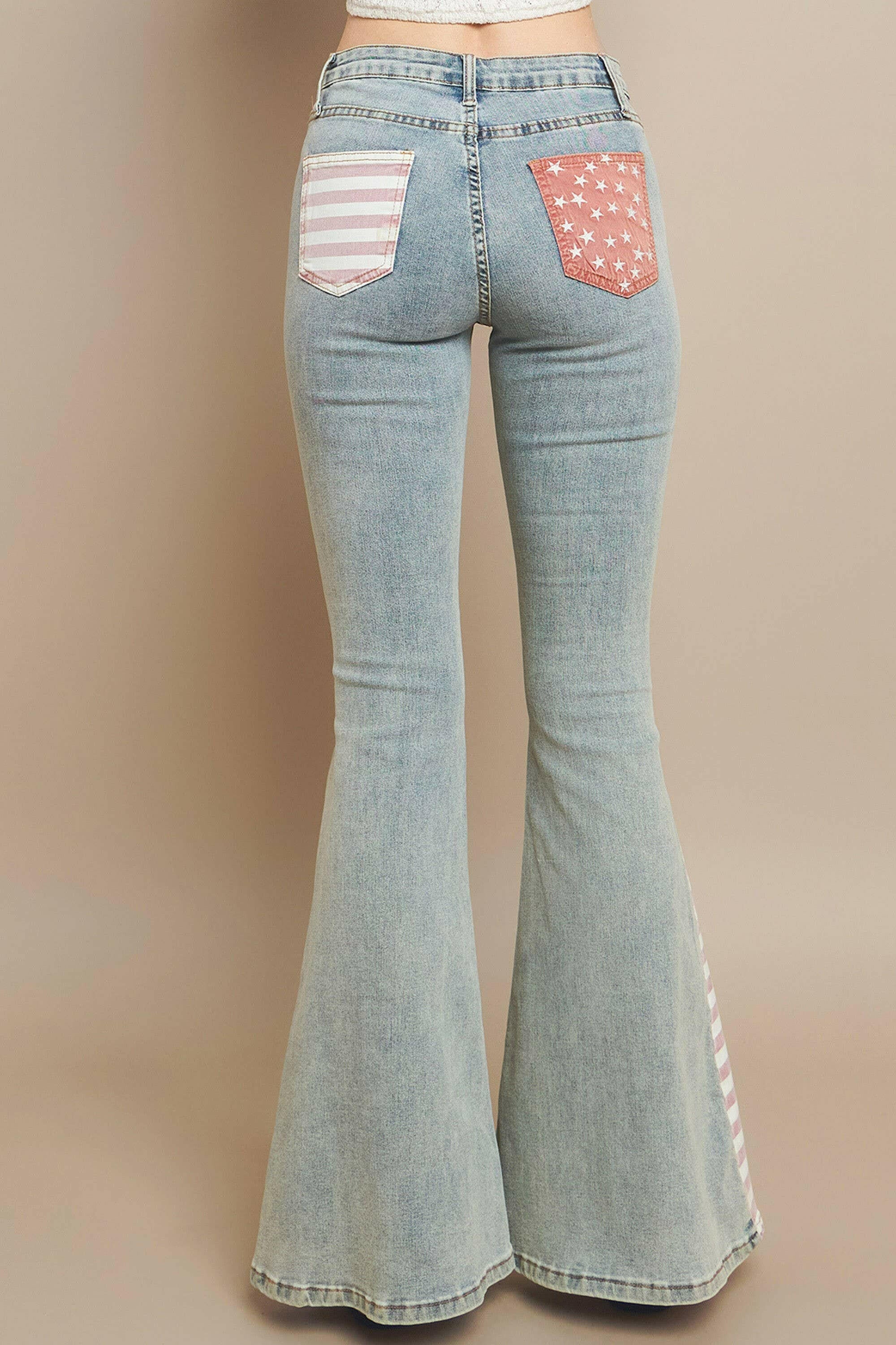 Born to Sparkle Bell Bottom Jeans-Denim-Krush Kandy, Women's Online Fashion Boutique Located in Phoenix, Arizona (Scottsdale Area)