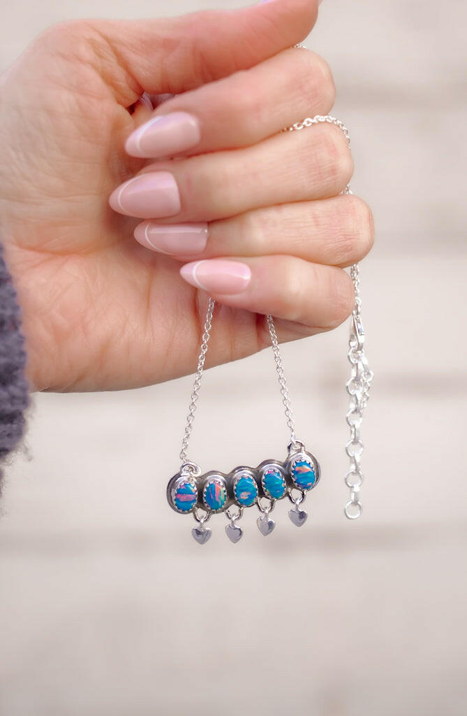 Heart's Desire Stone Necklace-Chain Necklaces-Krush Kandy, Women's Online Fashion Boutique Located in Phoenix, Arizona (Scottsdale Area)