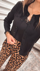 Leopard Print Waist Tie Pull On Pants-Pants-Krush Kandy, Women's Online Fashion Boutique Located in Phoenix, Arizona (Scottsdale Area)