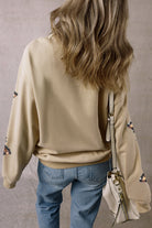 Sequin Turkey Graphic Sweatshirt-Sweatshirt-Krush Kandy, Women's Online Fashion Boutique Located in Phoenix, Arizona (Scottsdale Area)