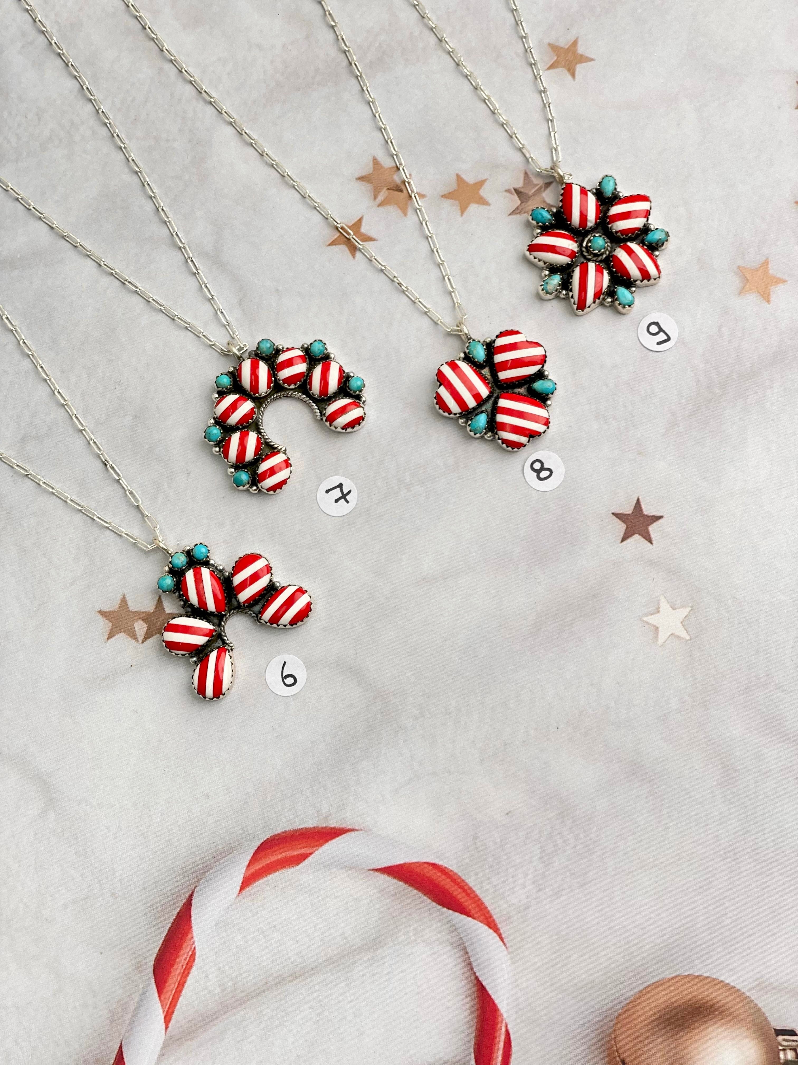 Holly Jolly Red & White Christmas Necklaces-Necklaces-Krush Kandy, Women's Online Fashion Boutique Located in Phoenix, Arizona (Scottsdale Area)