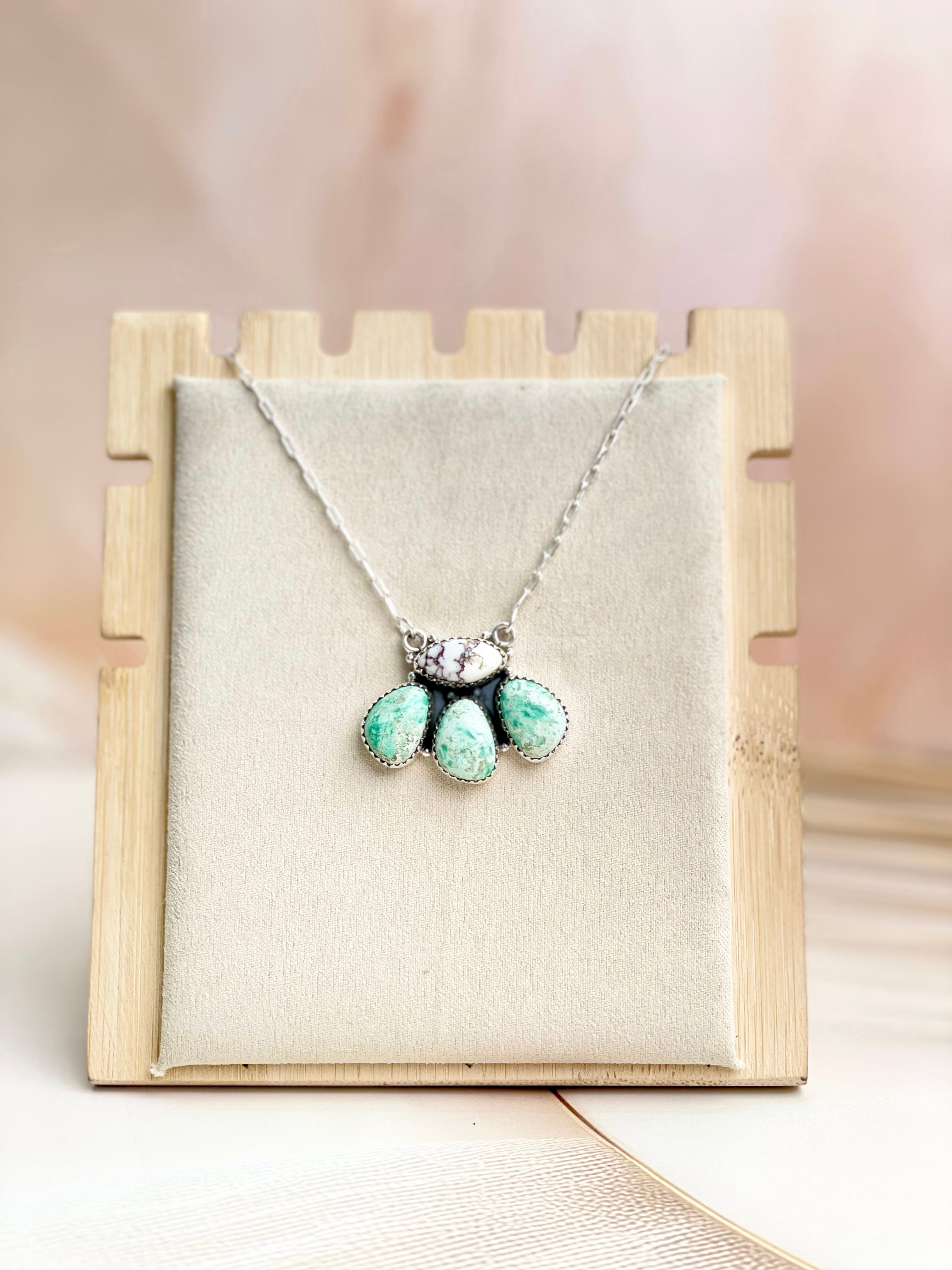 Wild Horse & Varascite Necklace Sno 9-Necklaces-Krush Kandy, Women's Online Fashion Boutique Located in Phoenix, Arizona (Scottsdale Area)