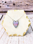 Long Heart Stone Slab Necklace MADE TO ORDER-Necklaces-Krush Kandy, Women's Online Fashion Boutique Located in Phoenix, Arizona (Scottsdale Area)