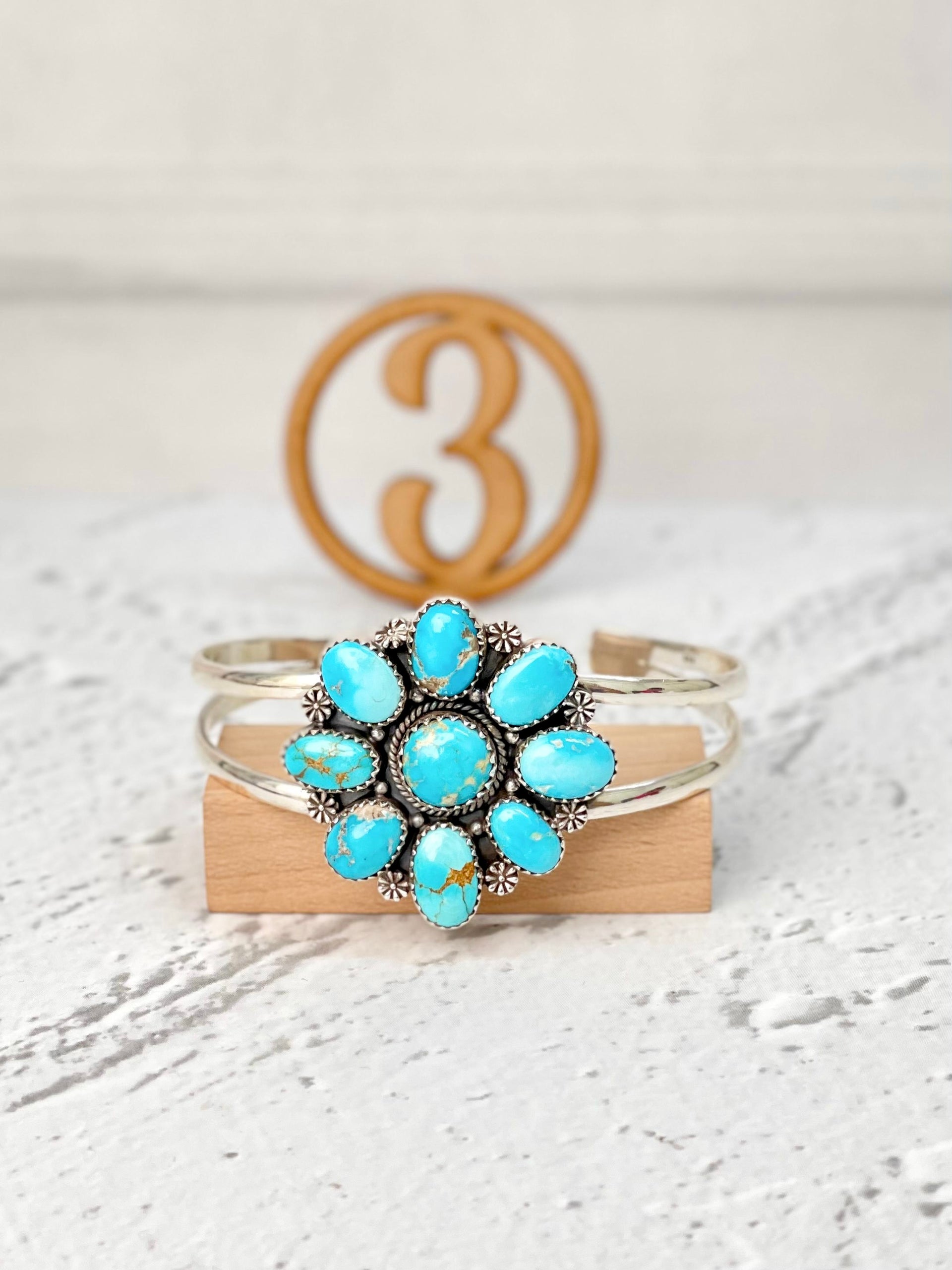 White Water Turquoise Cuff Bangles-Bracelets-Krush Kandy, Women's Online Fashion Boutique Located in Phoenix, Arizona (Scottsdale Area)