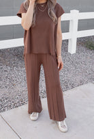 Ultimate Luxe Stretchy Tee & Pant Set-2 Piece Outfit Sets-Krush Kandy, Women's Online Fashion Boutique Located in Phoenix, Arizona (Scottsdale Area)