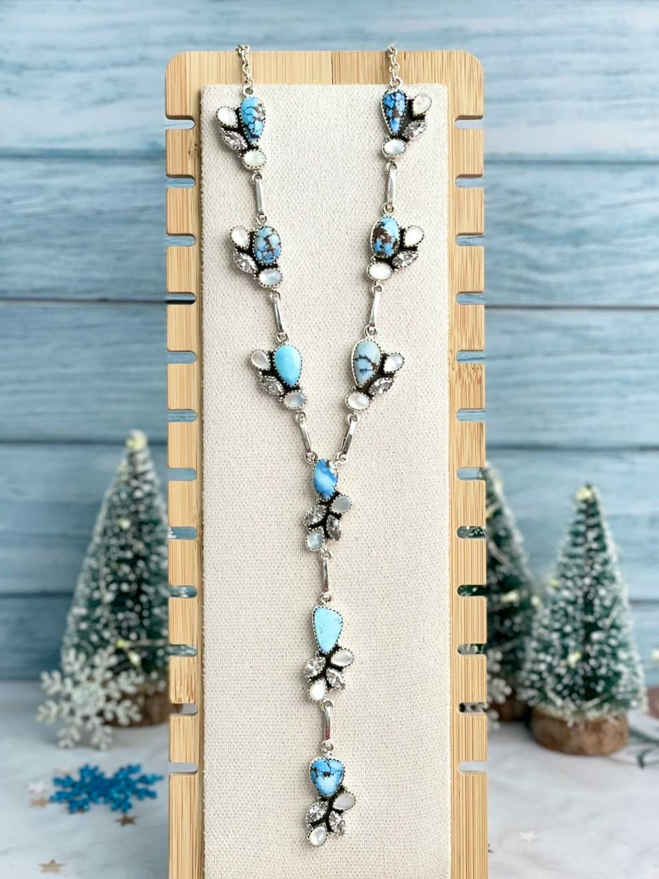 Winter Frost Golden Hills Statement Necklace-Necklaces-Krush Kandy, Women's Online Fashion Boutique Located in Phoenix, Arizona (Scottsdale Area)