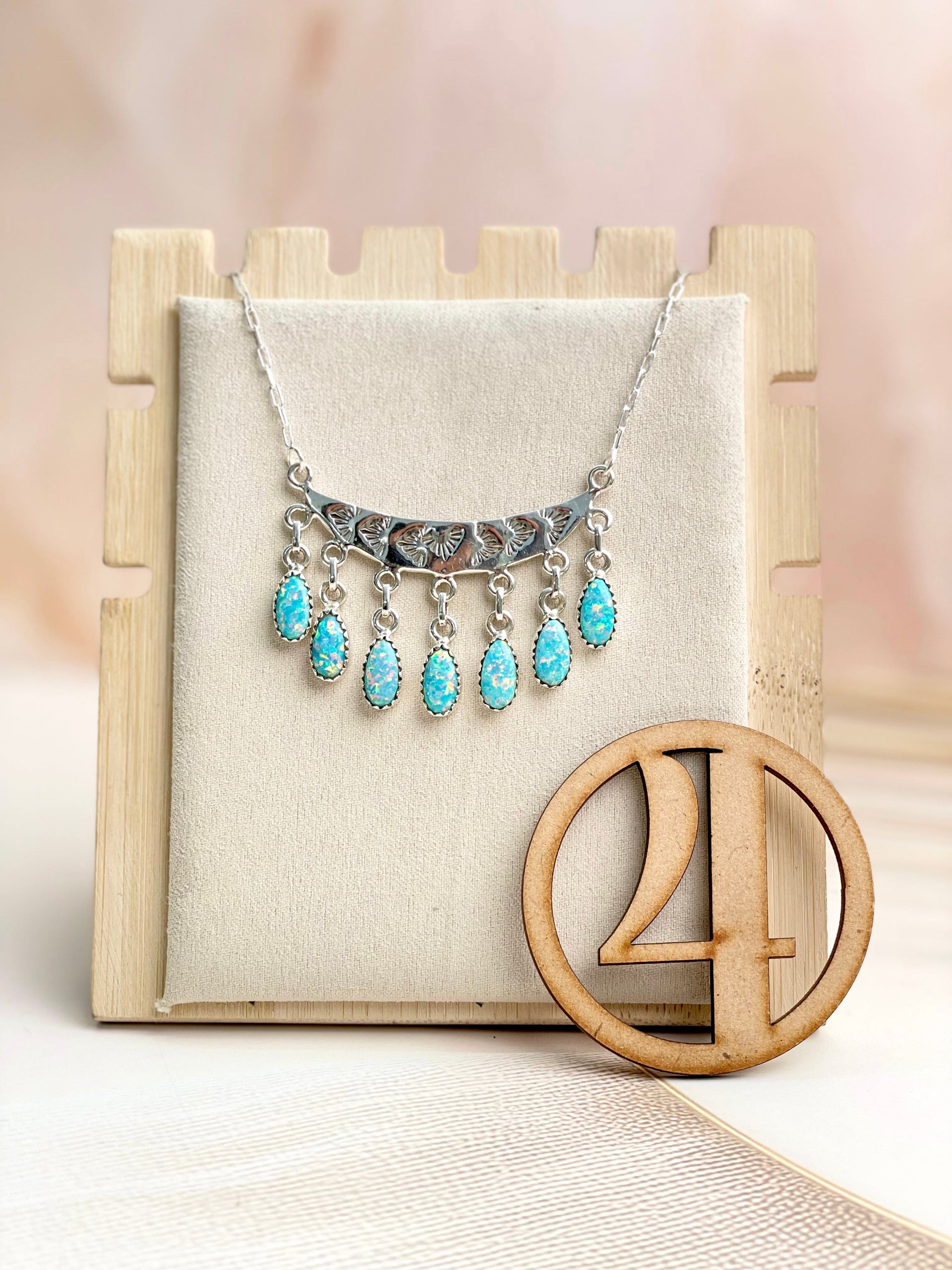 Boho Opal Tassels Necklace Sno 16-Necklaces-Krush Kandy, Women's Online Fashion Boutique Located in Phoenix, Arizona (Scottsdale Area)