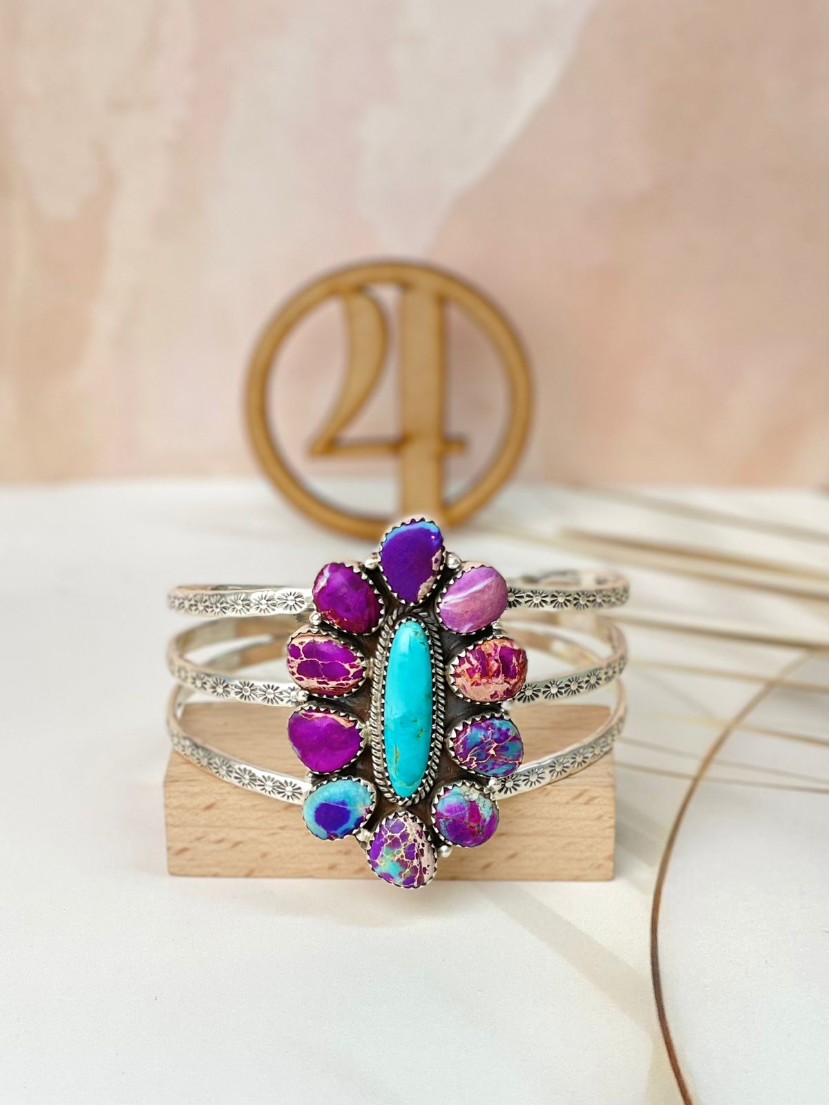 Sterling Stamped Cluster Cuffs-Bracelets-Krush Kandy, Women's Online Fashion Boutique Located in Phoenix, Arizona (Scottsdale Area)