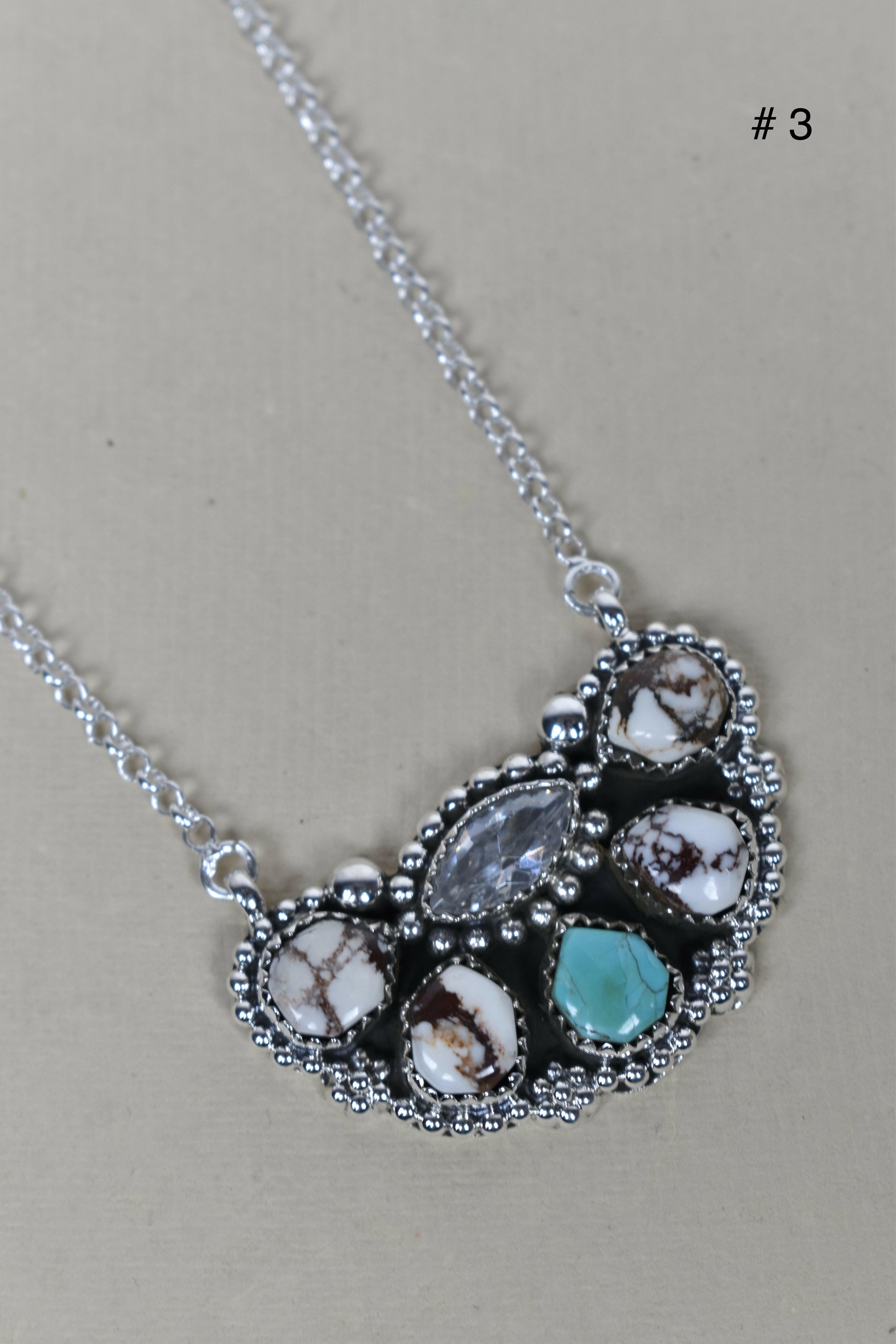 Paw Pad CZ & Stone Necklace-Pendant Necklaces-Krush Kandy, Women's Online Fashion Boutique Located in Phoenix, Arizona (Scottsdale Area)