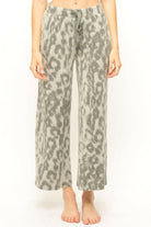 Comfy Grey Leopard Print Bottoms-Joggers-Krush Kandy, Women's Online Fashion Boutique Located in Phoenix, Arizona (Scottsdale Area)