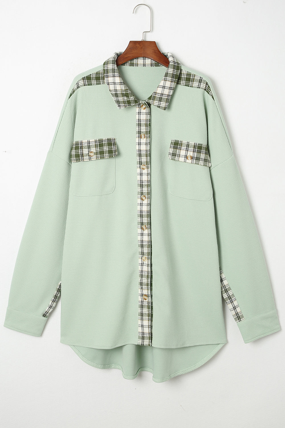 Plaid Button Down Collared Jacket-Krush Kandy, Women's Online Fashion Boutique Located in Phoenix, Arizona (Scottsdale Area)