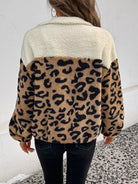 Leopard Zip Up Fleece Jacket-Jackets-Krush Kandy, Women's Online Fashion Boutique Located in Phoenix, Arizona (Scottsdale Area)