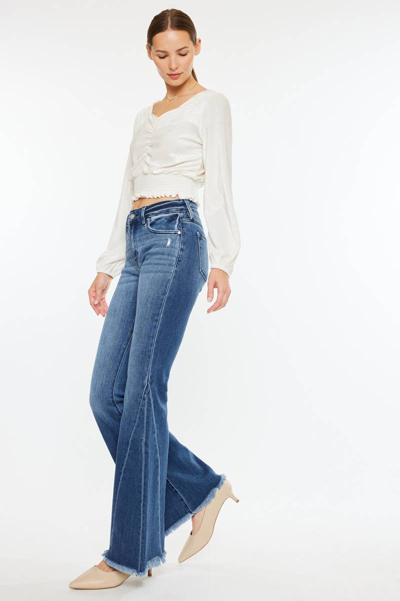 Kancan Mid-Rise Flare Jeans-Denim-Krush Kandy, Women's Online Fashion Boutique Located in Phoenix, Arizona (Scottsdale Area)