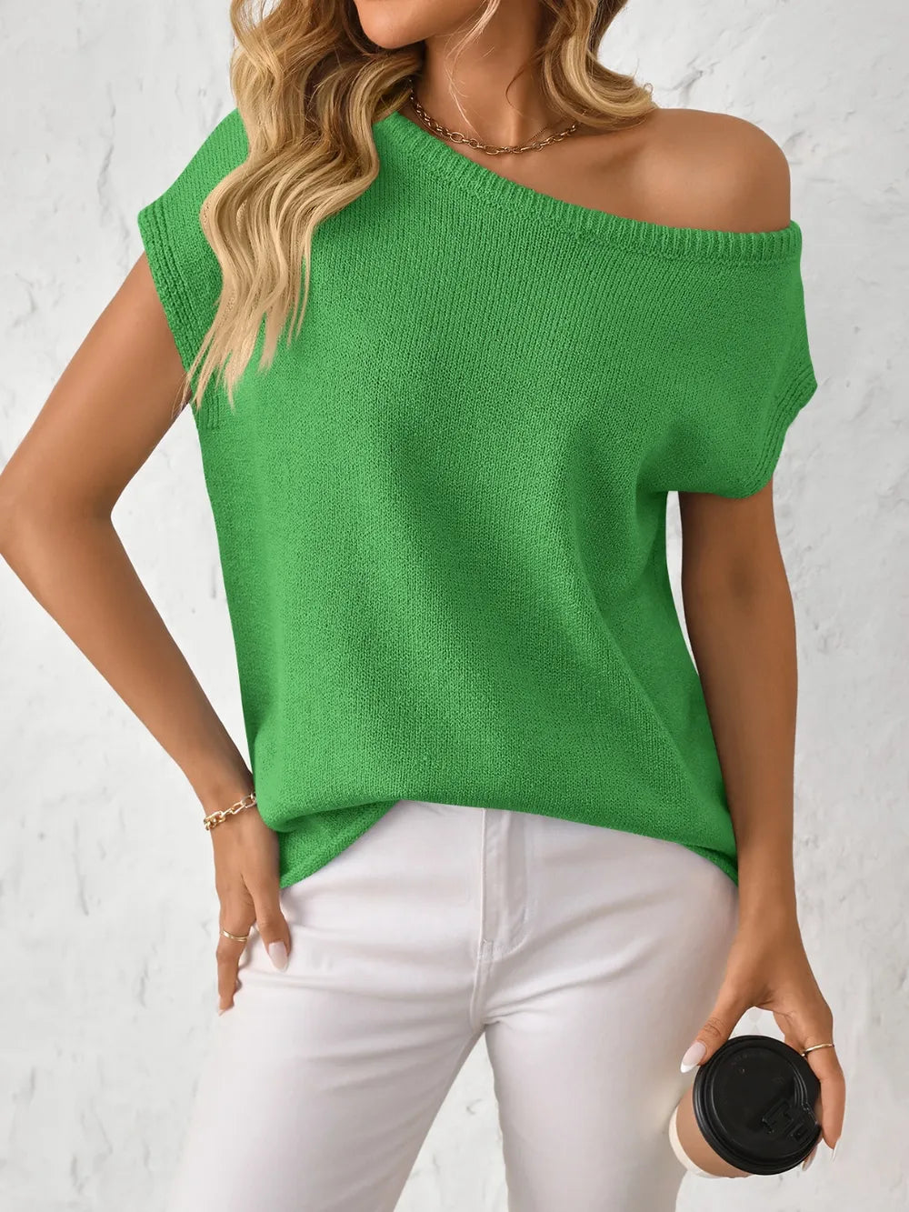 Mandy Boat Neck Short Sleeve Knit Top-Tops-Krush Kandy, Women's Online Fashion Boutique Located in Phoenix, Arizona (Scottsdale Area)