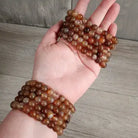 8mm Brown Agate Beaded Stretch Bracelet-Beaded Bracelets-Krush Kandy, Women's Online Fashion Boutique Located in Phoenix, Arizona (Scottsdale Area)