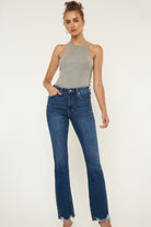 Kancan Cat's Whiskers Raw Hem Flare Jeans-Jeans-Krush Kandy, Women's Online Fashion Boutique Located in Phoenix, Arizona (Scottsdale Area)