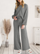 Long Sleeve Lounge Top and Drawstring Pants Set-Pants-Krush Kandy, Women's Online Fashion Boutique Located in Phoenix, Arizona (Scottsdale Area)