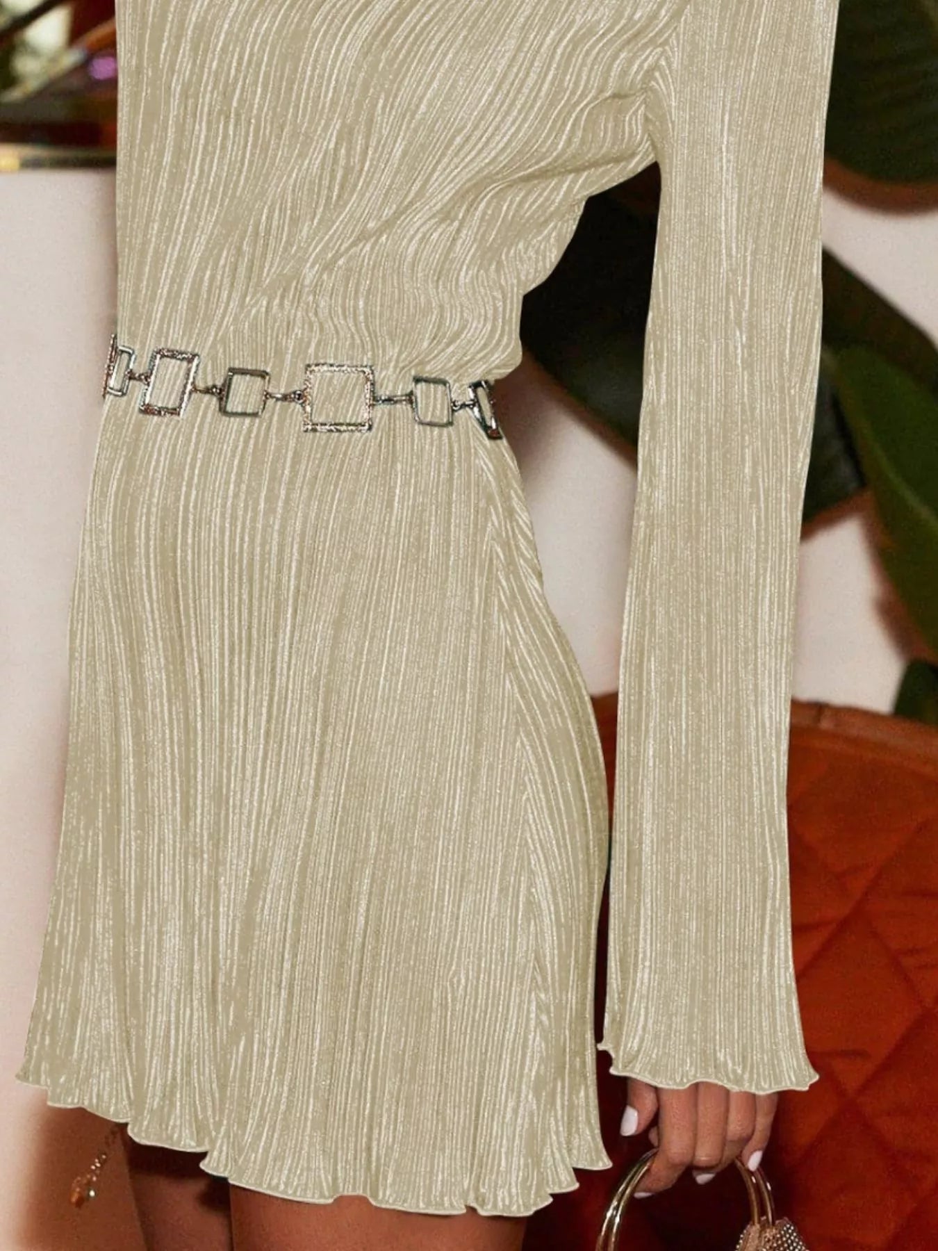 Cutout Back Flare Sleeve Dress-Dresses-Krush Kandy, Women's Online Fashion Boutique Located in Phoenix, Arizona (Scottsdale Area)