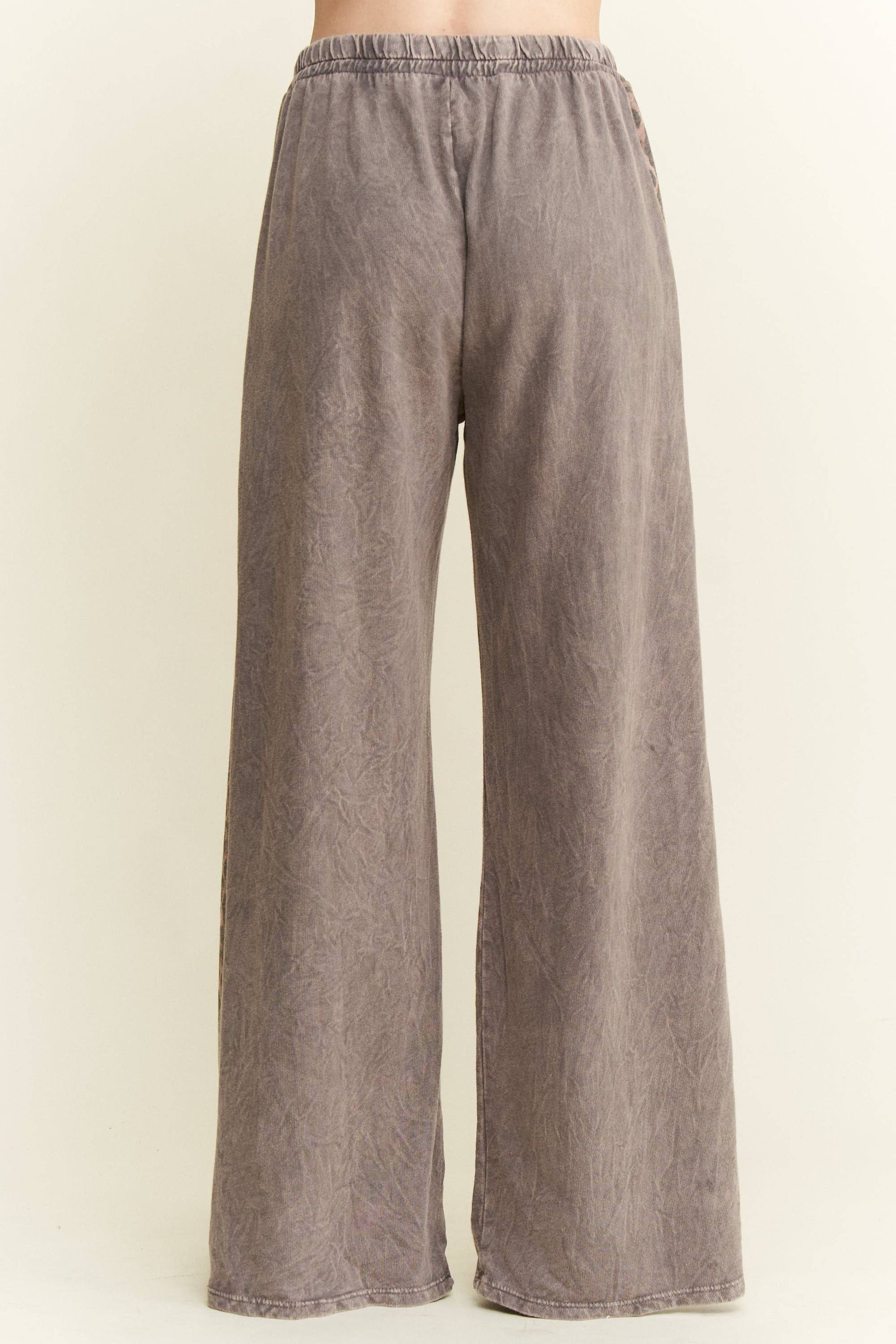 Mineral Washed Leopard Print Pocket Side Trim Pants-Pants-Krush Kandy, Women's Online Fashion Boutique Located in Phoenix, Arizona (Scottsdale Area)