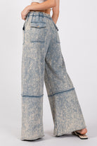 Mineral Washed Terry Wide Leg Pants-Bottoms-Krush Kandy, Women's Online Fashion Boutique Located in Phoenix, Arizona (Scottsdale Area)