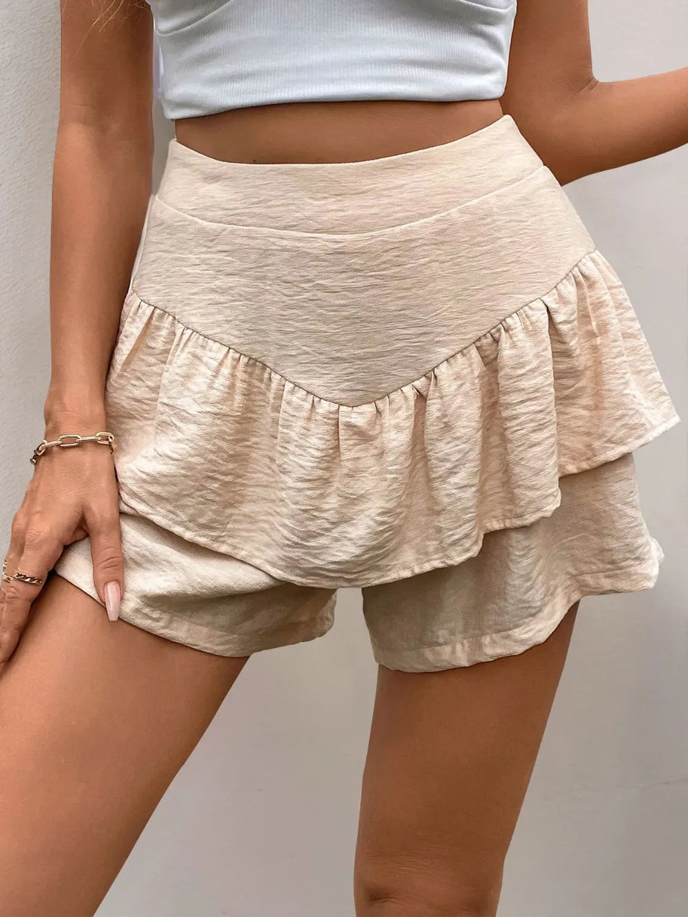 Perfee Layered High Waist Shorts-Shorts-Krush Kandy, Women's Online Fashion Boutique Located in Phoenix, Arizona (Scottsdale Area)