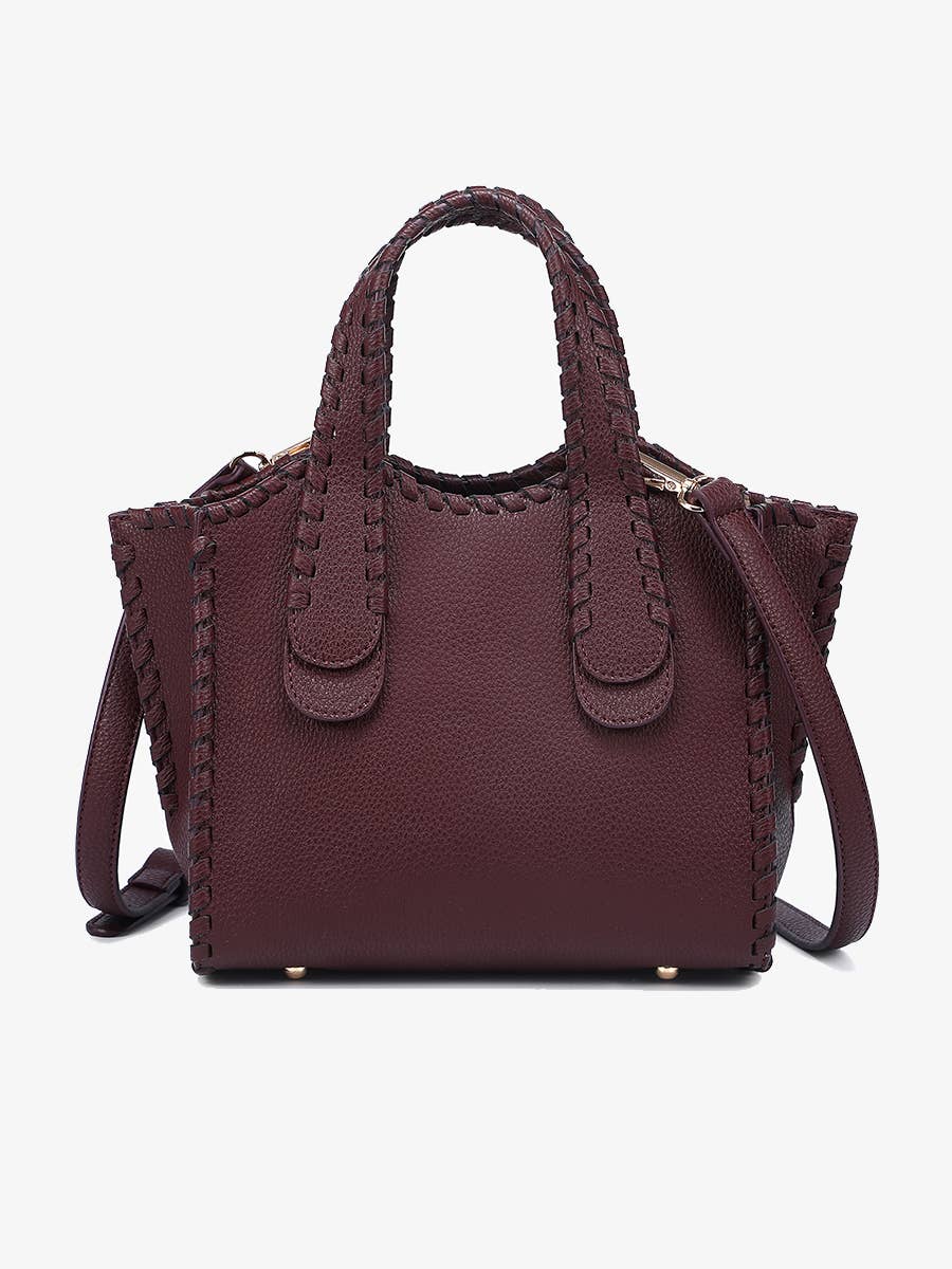 Marla Whipstitch Satchel Tote Bag-handbags-Krush Kandy, Women's Online Fashion Boutique Located in Phoenix, Arizona (Scottsdale Area)
