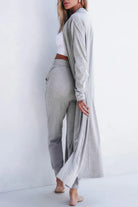 Open Front Long Sleeve Cardigan and Pants Lounge Set-Pants-Krush Kandy, Women's Online Fashion Boutique Located in Phoenix, Arizona (Scottsdale Area)