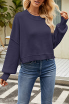 Round Neck Dropped Shoulder Sweater-Krush Kandy, Women's Online Fashion Boutique Located in Phoenix, Arizona (Scottsdale Area)