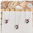 Blushing Crystal Cluster Necklace-Chain Necklaces-Krush Kandy, Women's Online Fashion Boutique Located in Phoenix, Arizona (Scottsdale Area)