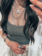 Holdem Sterling Silver Stone Slab Necklace | PREORDER NOW OPEN-Necklaces-Krush Kandy, Women's Online Fashion Boutique Located in Phoenix, Arizona (Scottsdale Area)