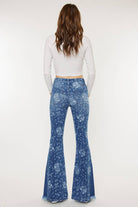 Kancan High-Rise Floral Flare Jeans-Denim-Krush Kandy, Women's Online Fashion Boutique Located in Phoenix, Arizona (Scottsdale Area)