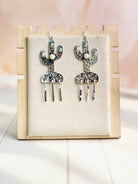 Boho Fringe Cactus Opal Dangle Earrings-Earrings-Krush Kandy, Women's Online Fashion Boutique Located in Phoenix, Arizona (Scottsdale Area)