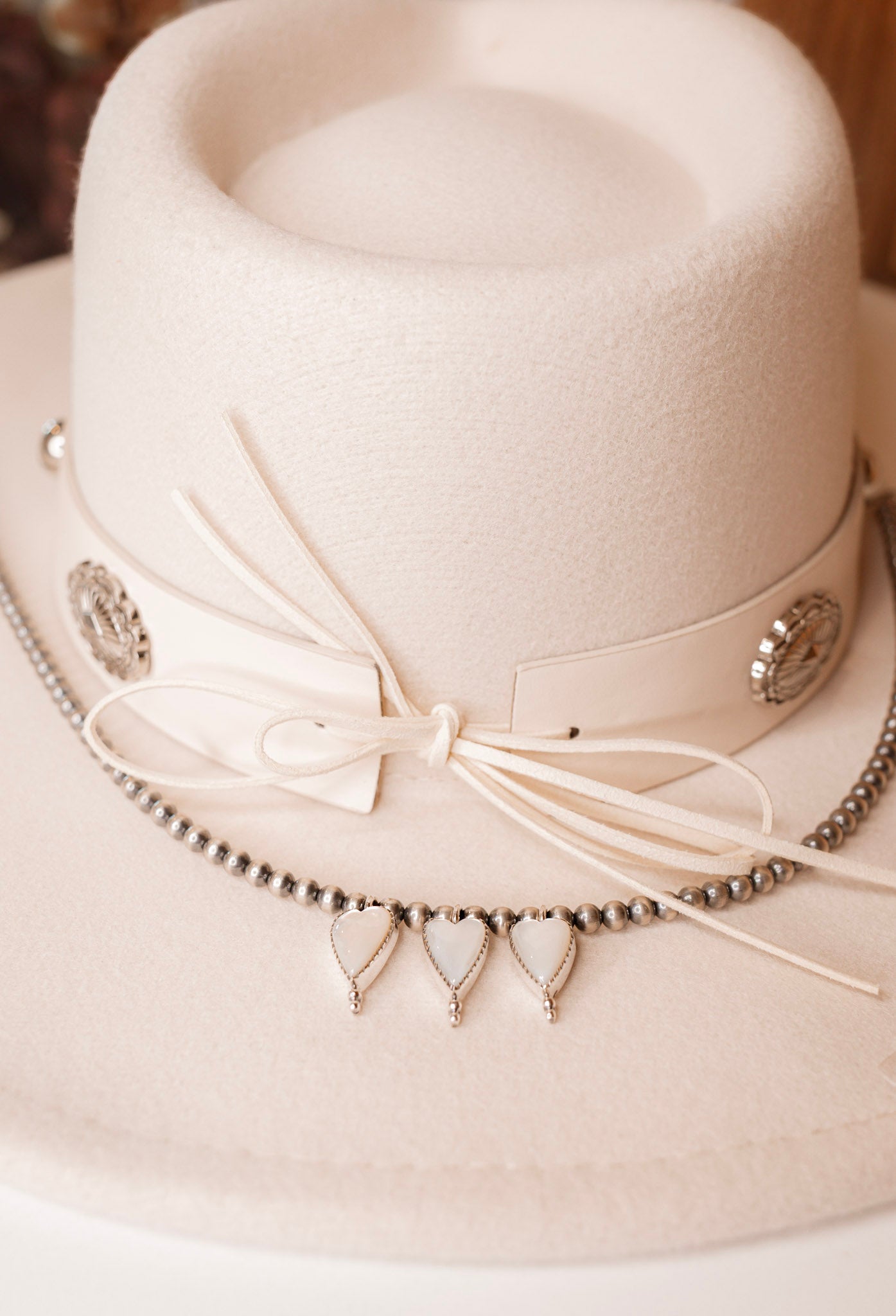 Triple The Love Heart Slab Desert Pearl Necklace-Necklaces-Krush Kandy, Women's Online Fashion Boutique Located in Phoenix, Arizona (Scottsdale Area)