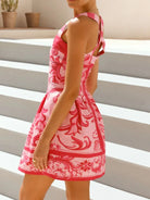 Printed Square Neck Midi Dress-Dresses-Krush Kandy, Women's Online Fashion Boutique Located in Phoenix, Arizona (Scottsdale Area)