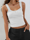 Lace Detail Square Neck Tank-Krush Kandy, Women's Online Fashion Boutique Located in Phoenix, Arizona (Scottsdale Area)