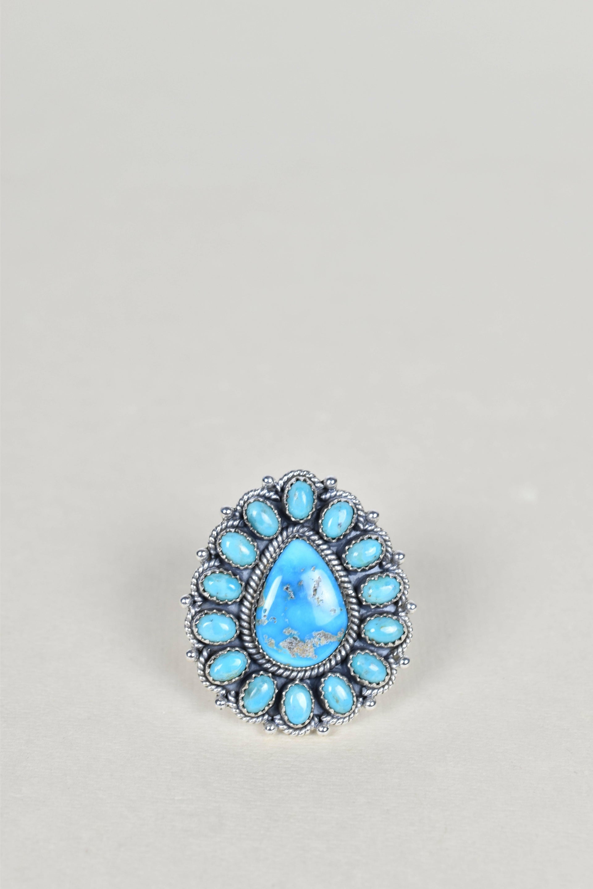 Turquoise & Golden Hills One of A Kind Ring-Cluster Rings-Krush Kandy, Women's Online Fashion Boutique Located in Phoenix, Arizona (Scottsdale Area)