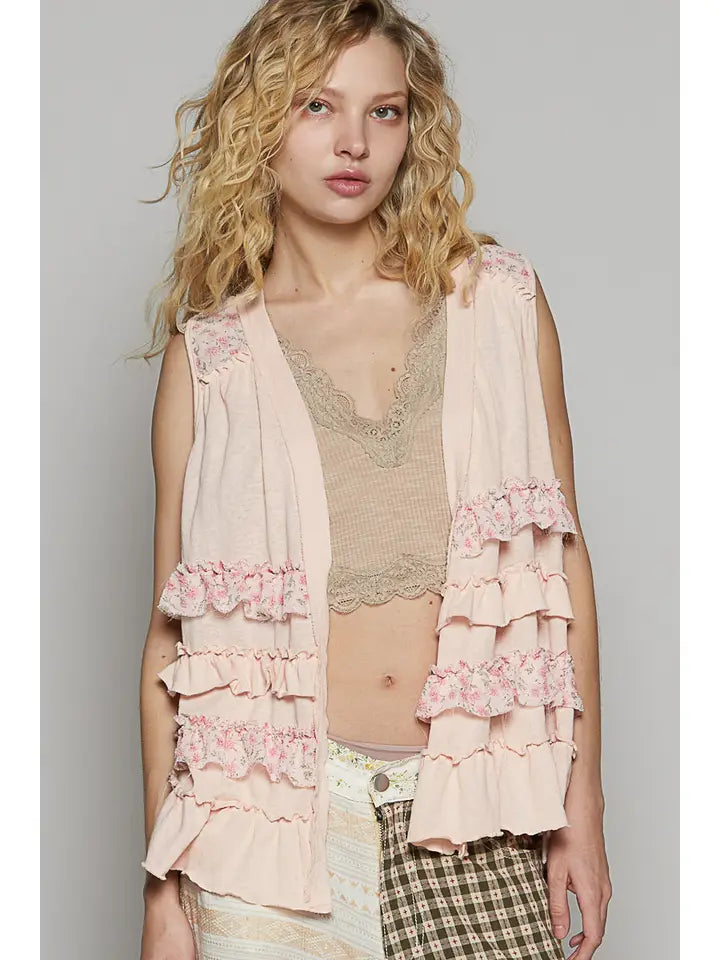 Ruffle Knit Cardigan-Krush Kandy, Women's Online Fashion Boutique Located in Phoenix, Arizona (Scottsdale Area)