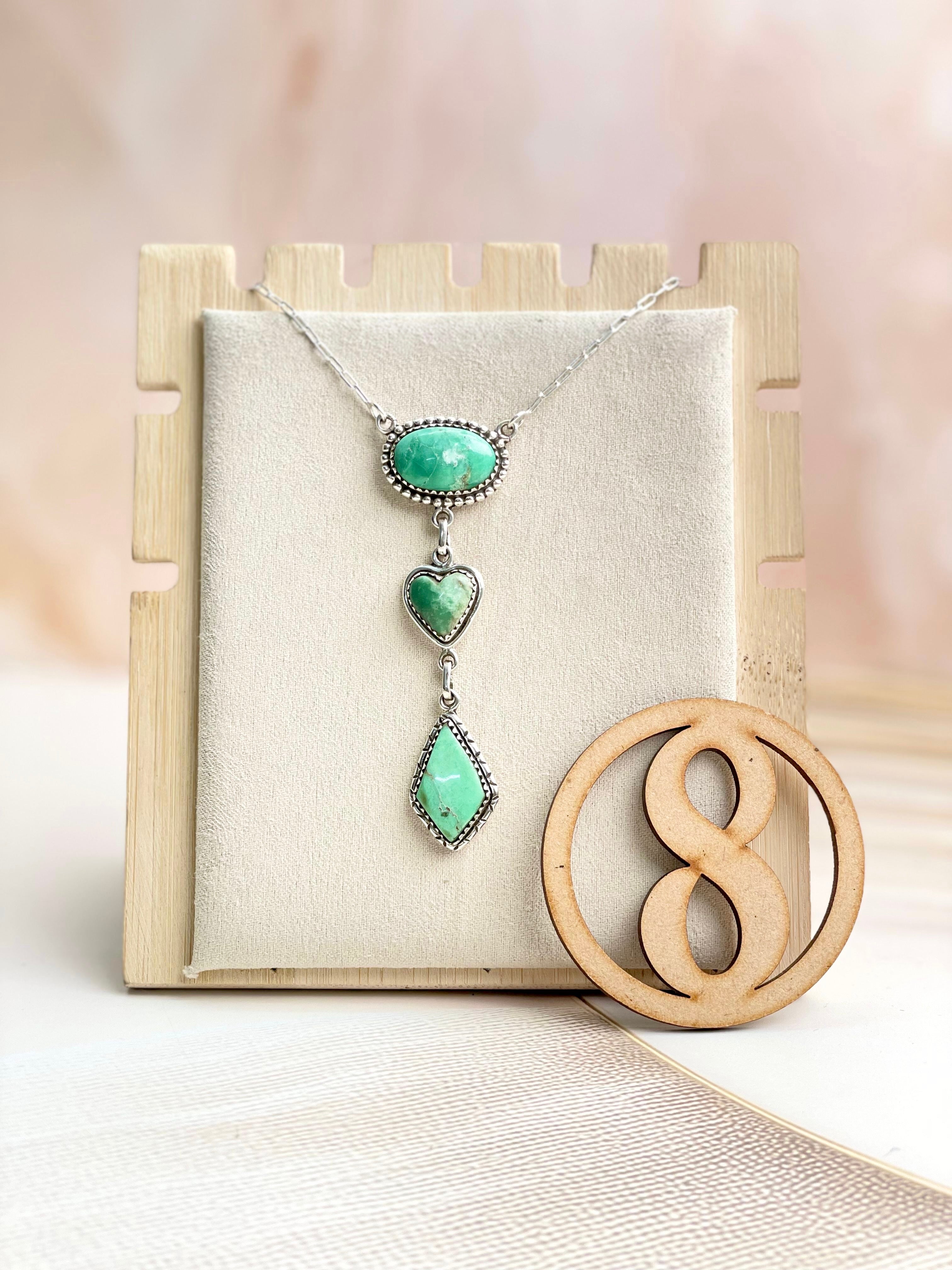 Australian Varascite Lariat Necklace Sno 15-Necklaces-Krush Kandy, Women's Online Fashion Boutique Located in Phoenix, Arizona (Scottsdale Area)