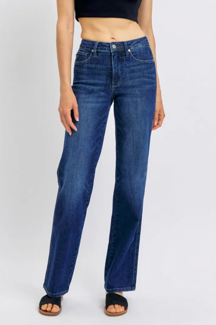 Judy Blue Full Size Tummy Control Straight Jeans Plus Size-Denim-Krush Kandy, Women's Online Fashion Boutique Located in Phoenix, Arizona (Scottsdale Area)